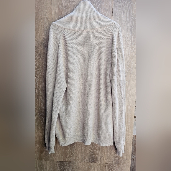 Macy's Sun And Stone Cotton Cream Cardigan XL Chunky Knit Grandpa Sweater - Picture 5 of 6